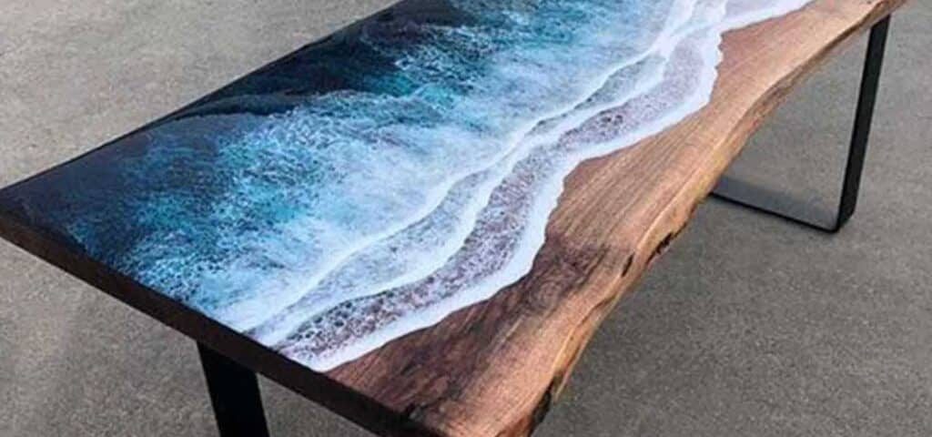 Epoxy Ocean Table
