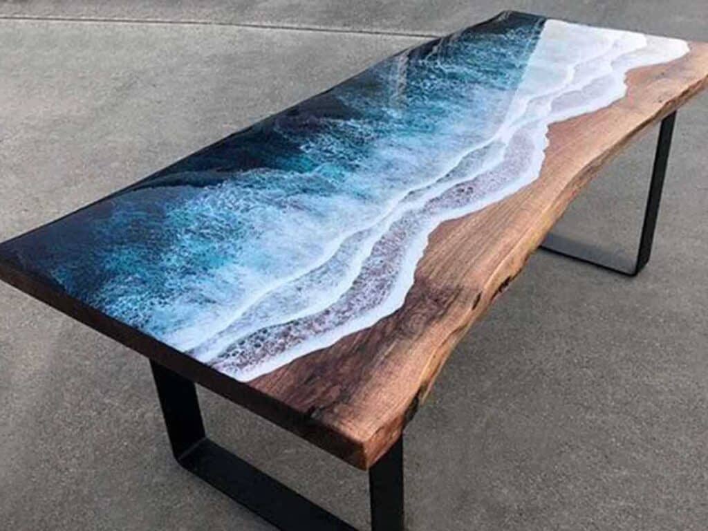 Epoxy Ocean Table