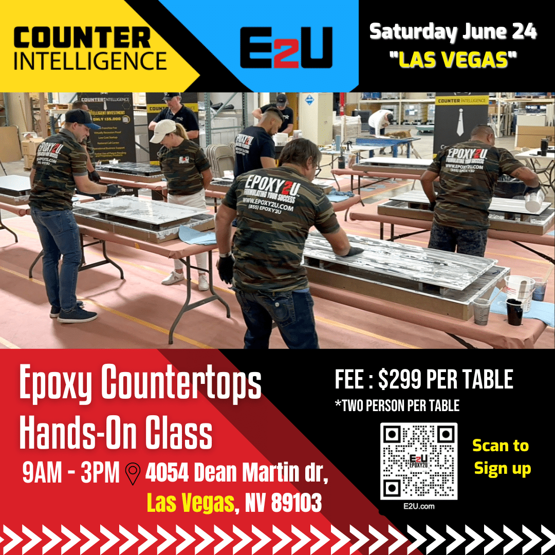 Epoxy Countertop Training Class – Las Vegas, NV June 24th, 2023