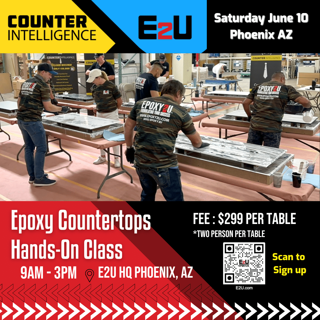 Epoxy Countertop Training Class – Phoenix, Arizona June 10th, 2023