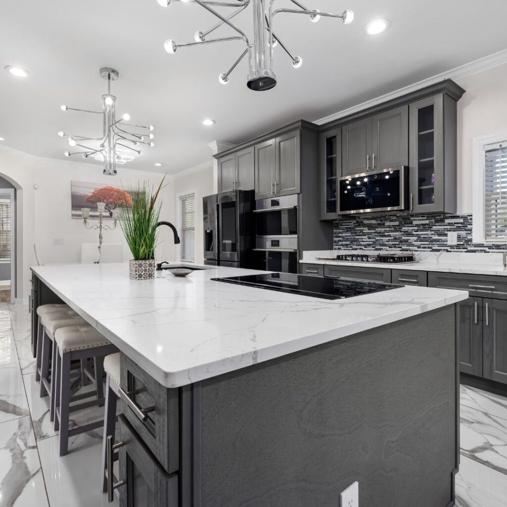 epoxy countertops installed in a kitchen